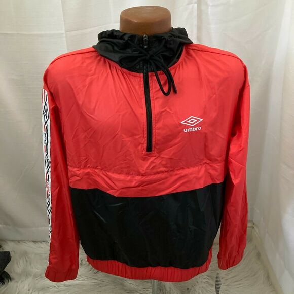 Umbro Hibiscus Quarter Zip Womens Pullover Windbreaker Size Small - Picture 9 of 9